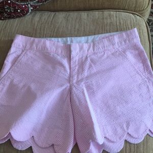 Lilly Pulitzer pink seersucker shorts